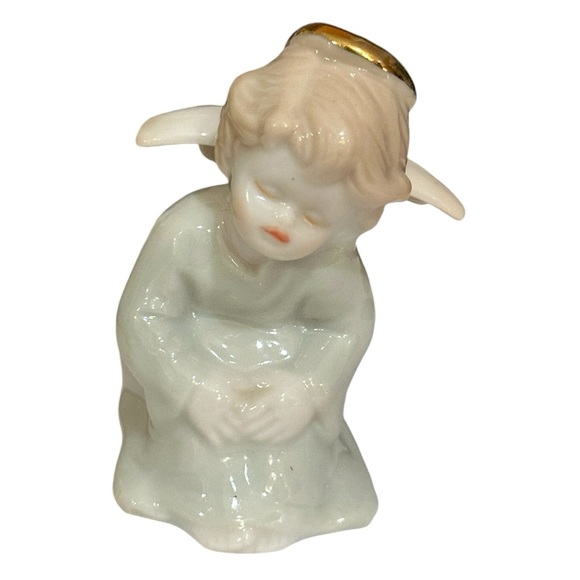 Vtg 1990 Russ Berrie Marbella ‘Angel dressed in Blue” Clip-on Christmas Ornament - Picture 4 of 8